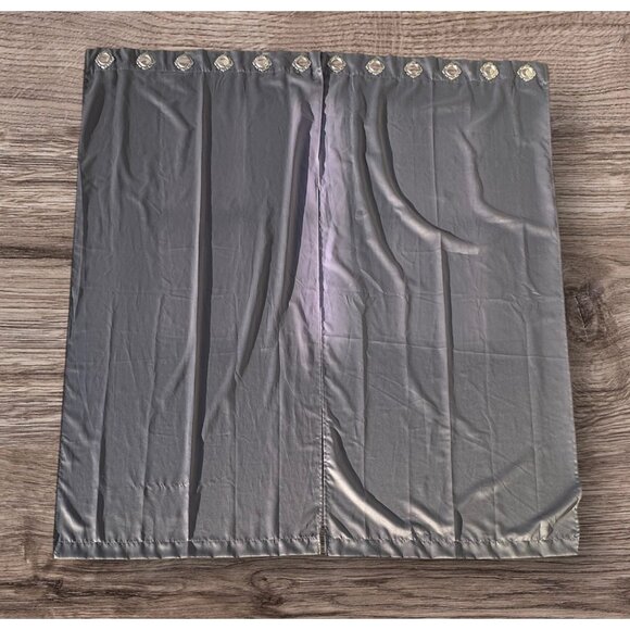 Gray Silver Curtain Panels With Grommets Room Darkening 100% Polyester 6 Panels - Picture 2 of 11